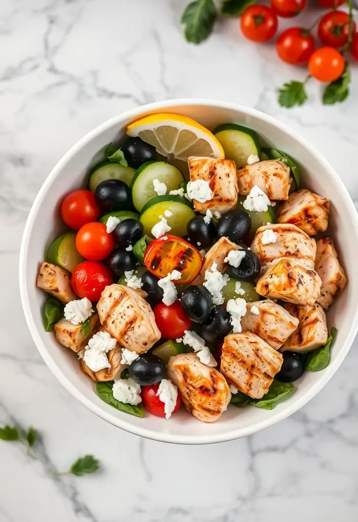 15. Mediterranean Bowl (285 calories, 24g protein)
