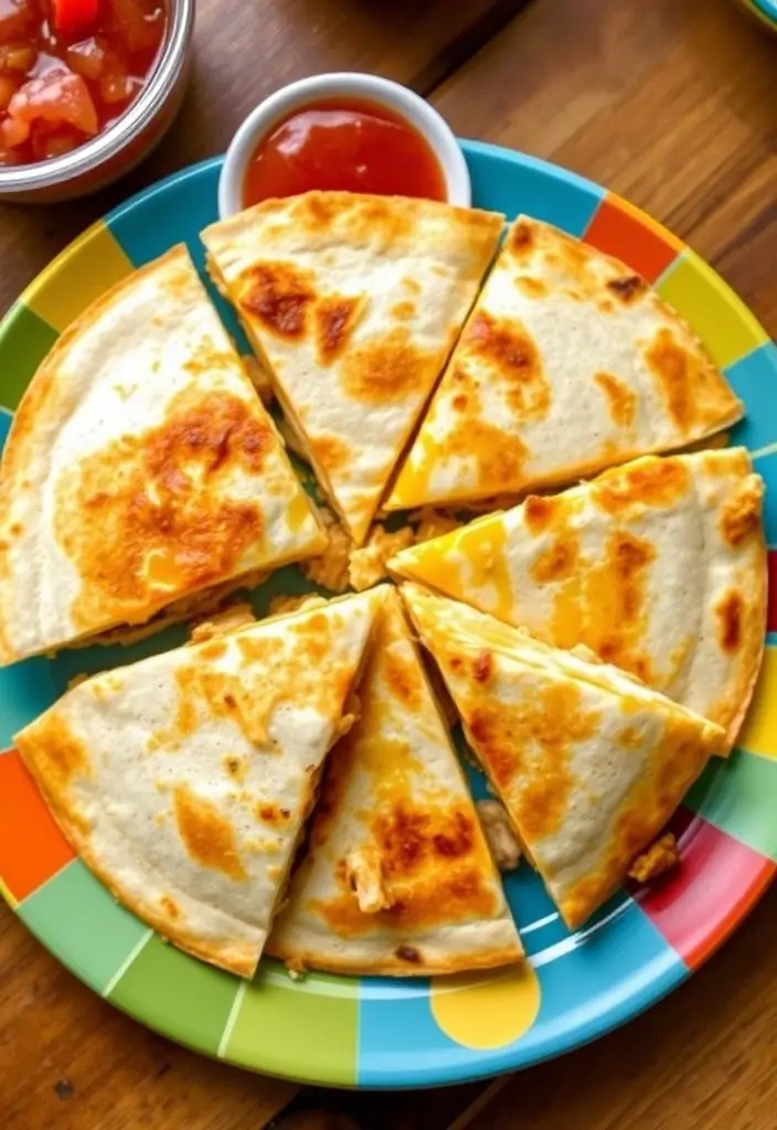 2. Cheesy Chicken Quesadillas