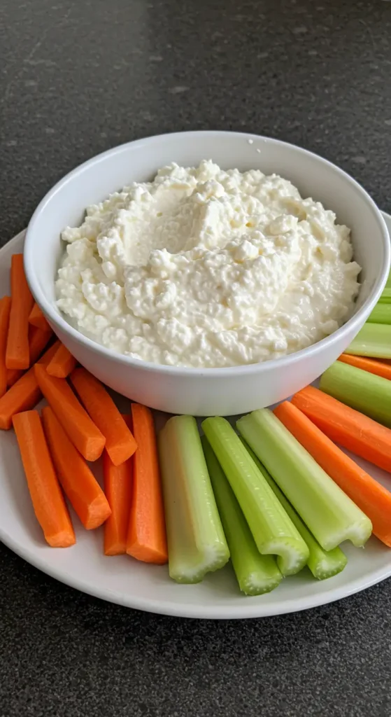 2. Cottage Cheese Veggie Dip Bowl