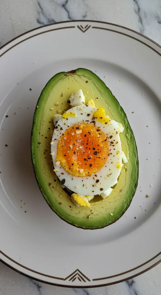 3. Hard-Boiled Egg Avocado Boats