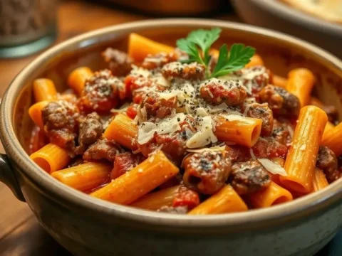 Beef Pasta in Tomato Sauce – Hearty, Simple & Delicious
