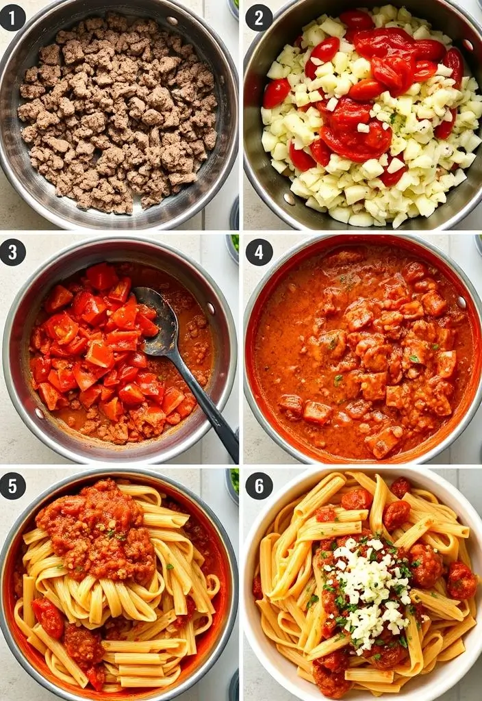 Beef Pasta in Tomato Sauce
