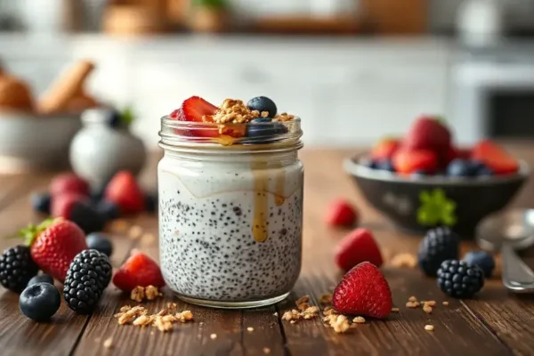 Chia Seed Pudding (185 calories, 12g protein)