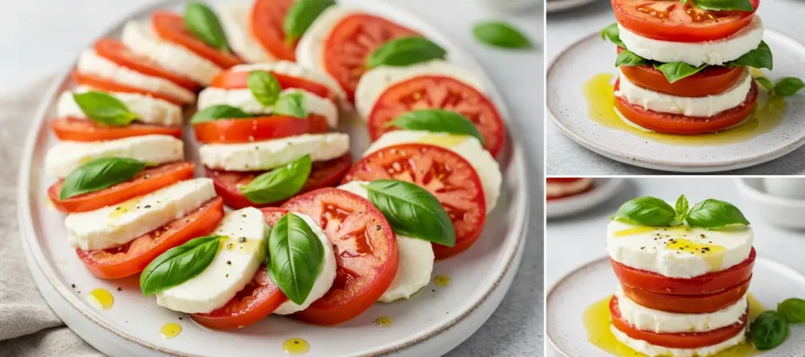 Classic Caprese Salad with Balsamic Glaze (5-Minute Recipe)