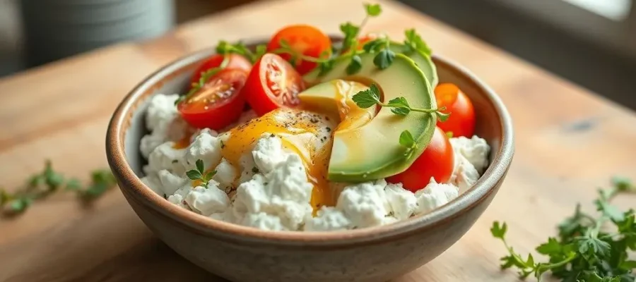 Cottage Cheese Bowl (265 calories, 24g protein)
