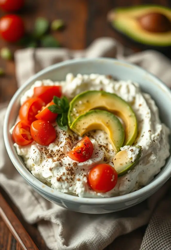 Cottage Cheese Bowl with Everything Seasoning