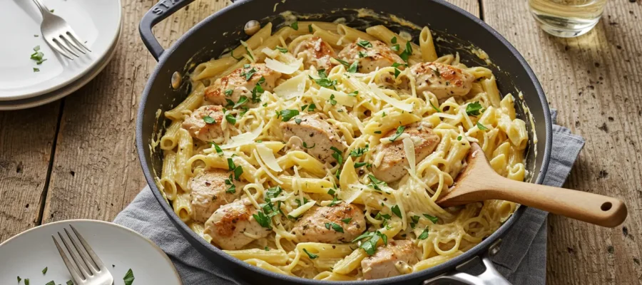 Creamy Garlic Parmesan Chicken Pasta