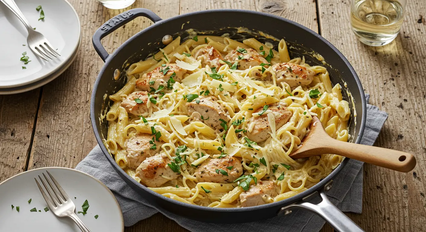 Creamy Garlic Parmesan Chicken Pasta