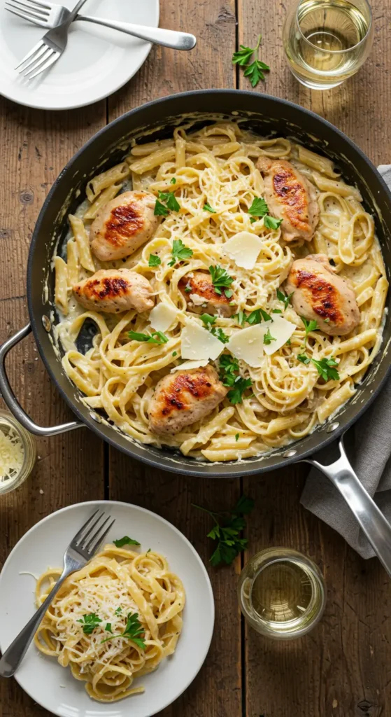 Creamy Garlic Parmesan Chicken Pasta