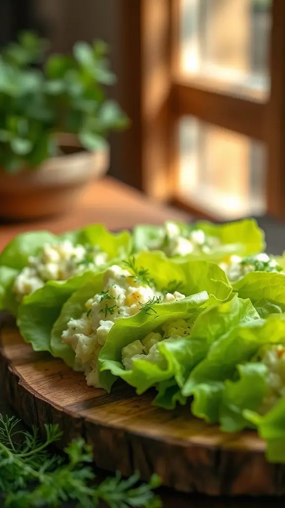 Egg Salad Lettuce Wraps