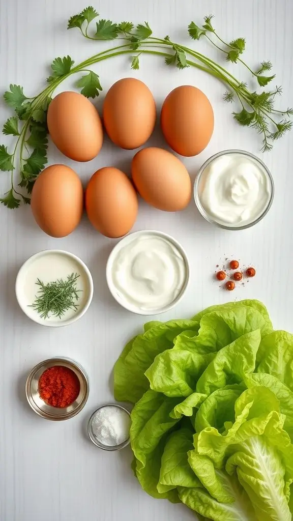 Egg Salad Lettuce Wraps