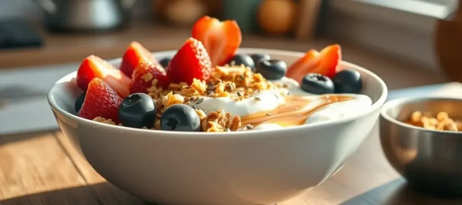 Greek Yogurt Power Bowl (280 calories, 25g protein)