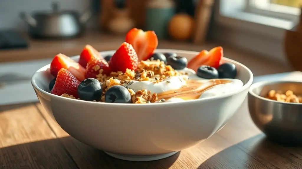Greek Yogurt Power Bowl (280 calories, 25g protein)