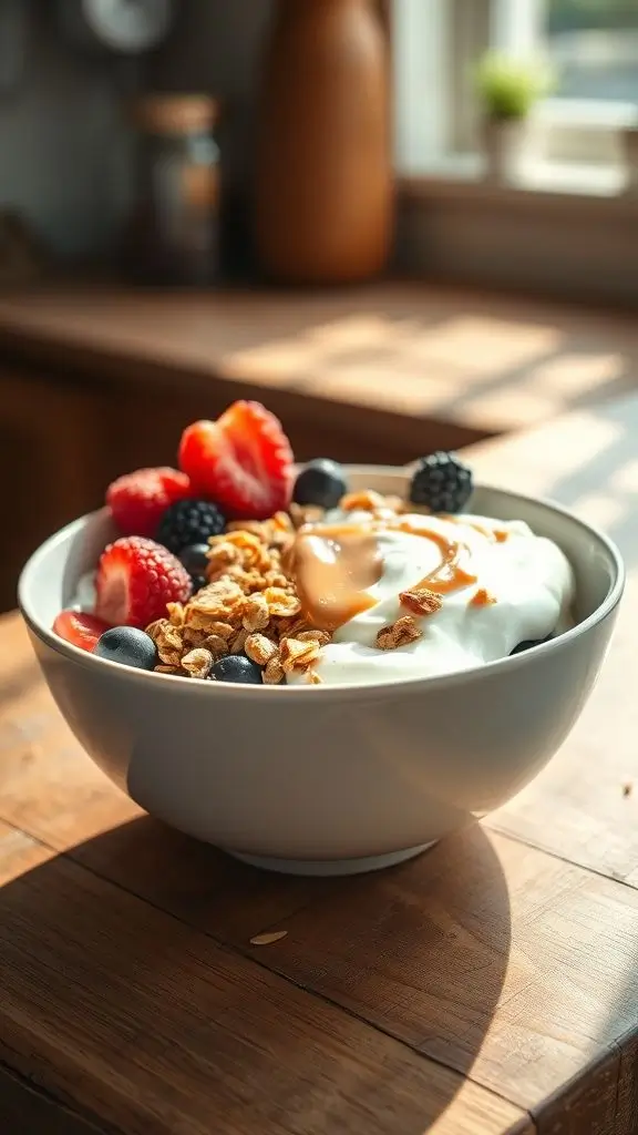 Greek Yogurt Power Bowl (280 calories, 25g protein)