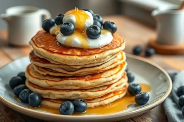 Greek Yogurt Protein Pancakes (180 calories, 17g protein)