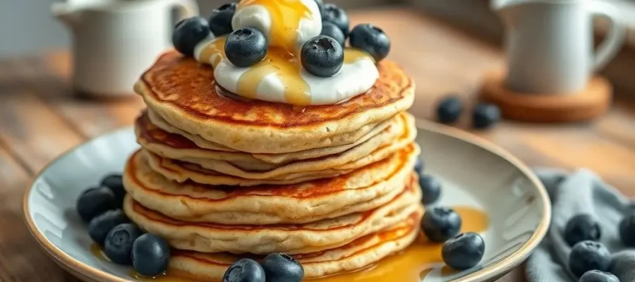 Greek Yogurt Protein Pancakes (180 calories, 17g protein)