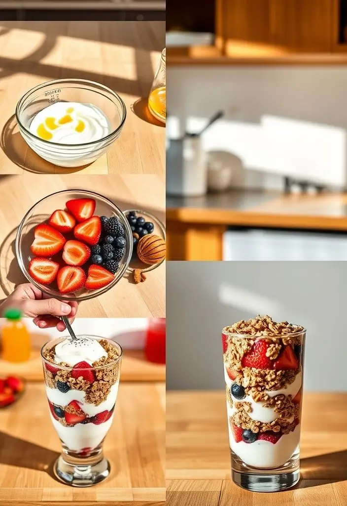 Greek Yogurt Protein Parfait (180 calories, 20g protein)