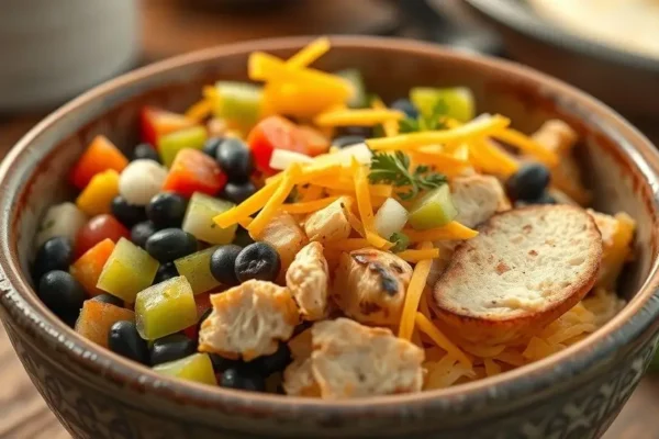 High-Protein Breakfast Burrito Bowl (235 calories, 20g protein)