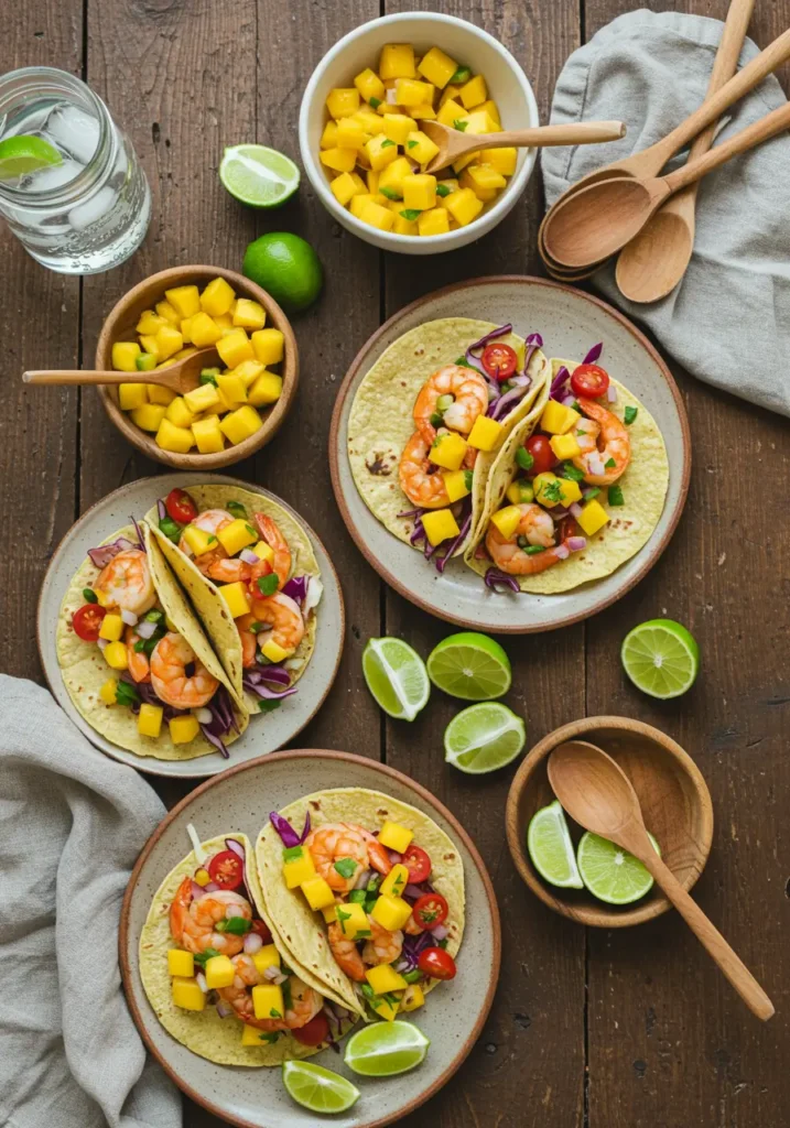 Shrimp Tacos with Fresh Mango Salsa