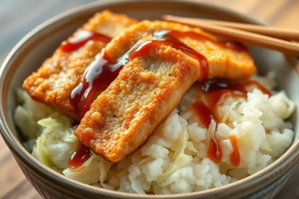 Japanese Katsu Bowls with Tonkatsu Sauce – Crispy & Flavorful