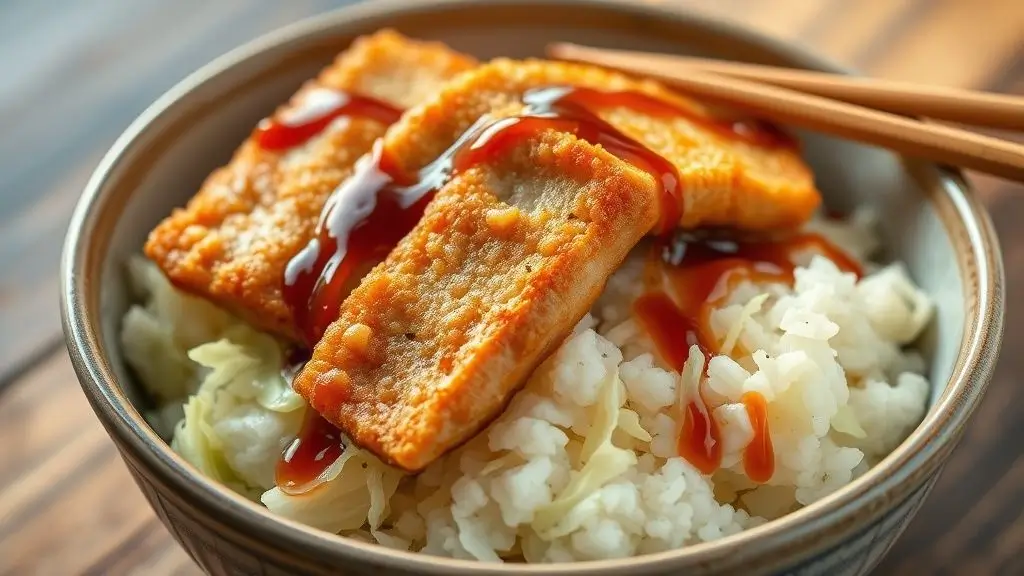 Japanese Katsu Bowls with Tonkatsu Sauce