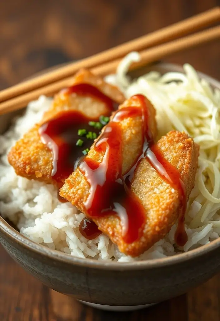 Japanese Katsu Bowls with Tonkatsu Sauce