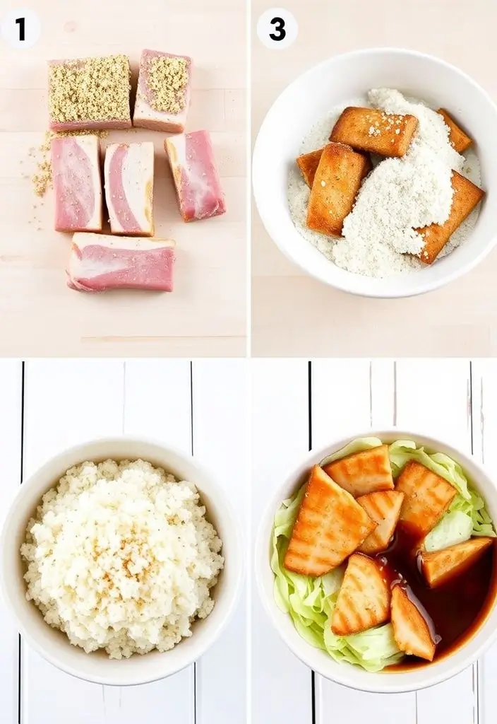 Japanese Katsu Bowls with Tonkatsu Sauce