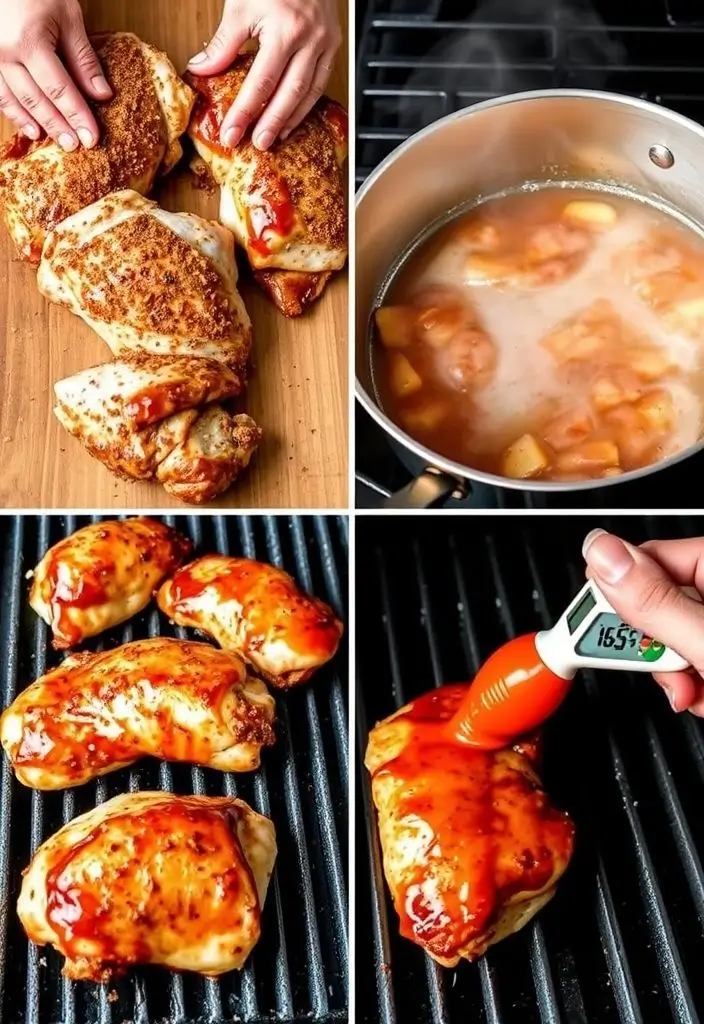 Juicy Grilled Chicken with Homemade Peach BBQ Sauce