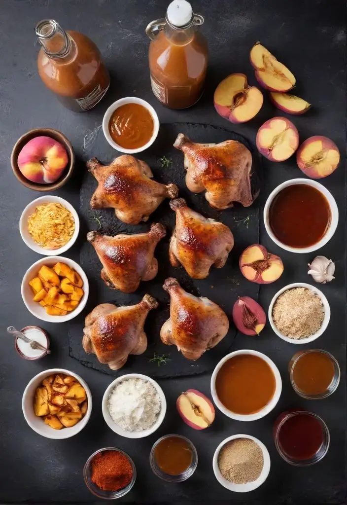 Juicy Grilled Chicken with Homemade Peach BBQ Sauce