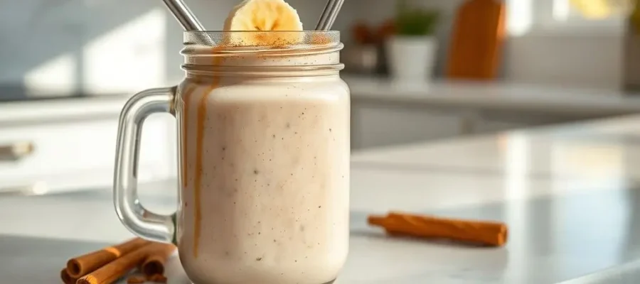 Quick High-Protein Breakfast Smoothie (195 calories, 22g protein)