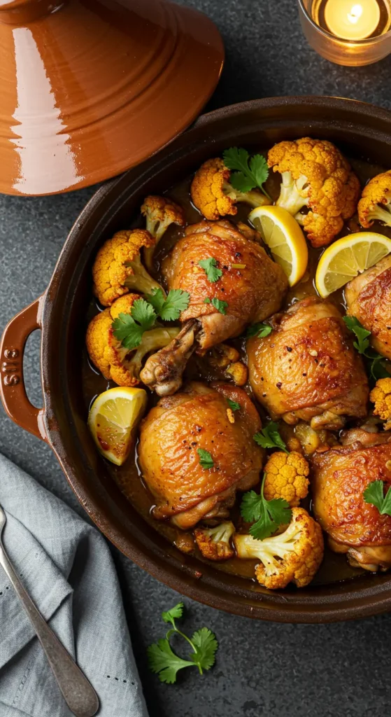 Recipe #11: Moroccan-Spiced Chicken with Cauliflower