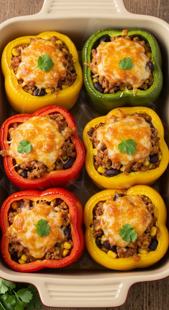 Recipe #4: Spicy Turkey and Black Bean Stuffed Peppers
