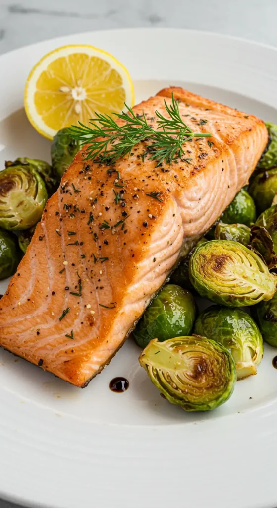 Recipe #9: Baked Salmon with Roasted Brussels Sprouts