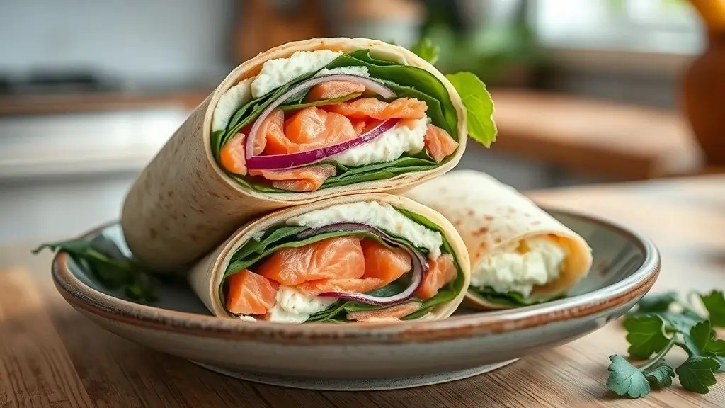 Smoked Salmon and Cream Cheese Wrap