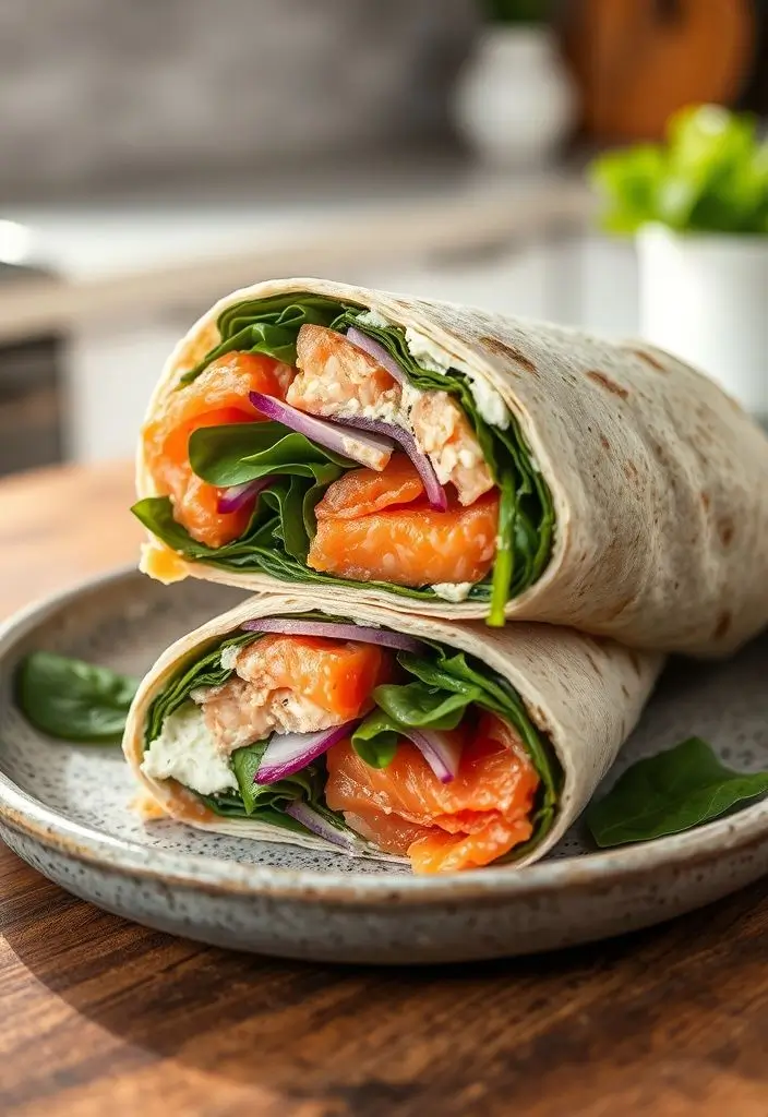 Smoked Salmon and Cream Cheese Wrap