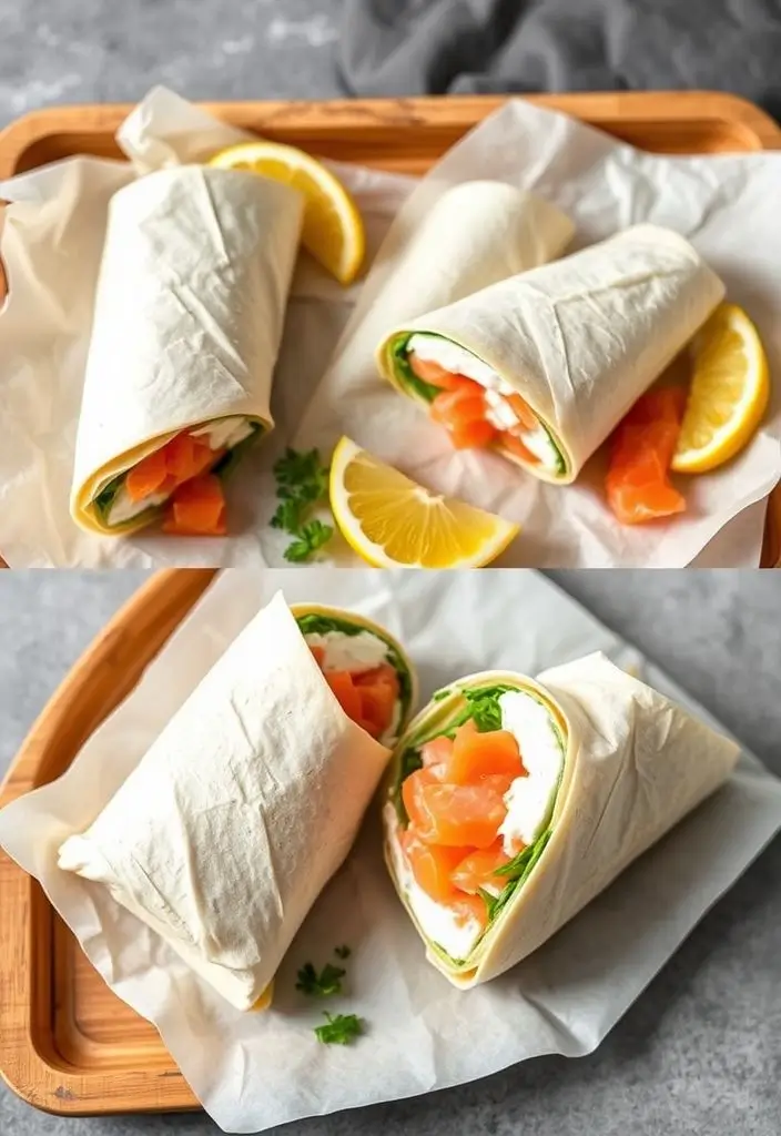 Smoked Salmon and Cream Cheese Wrap