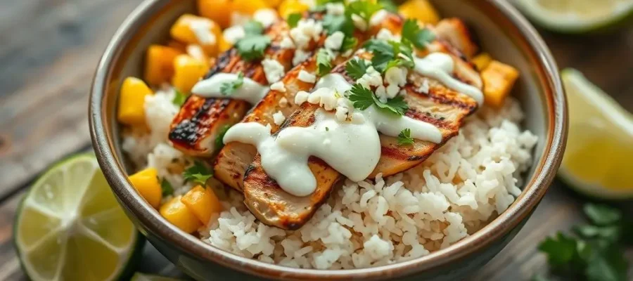 Street Corn Chicken Rice Bowl Recipe