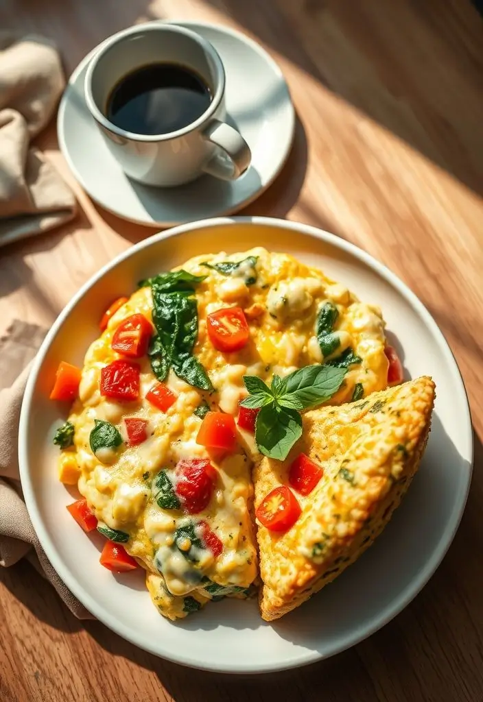 Veggie-Packed Egg White Scramble