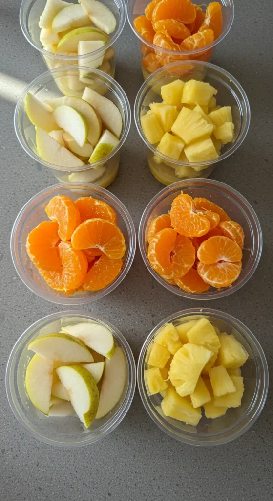 14. Candy Corn Fruit Cups