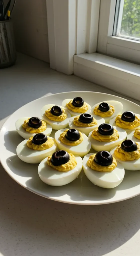 5. Spider Egg Deviled Eggs