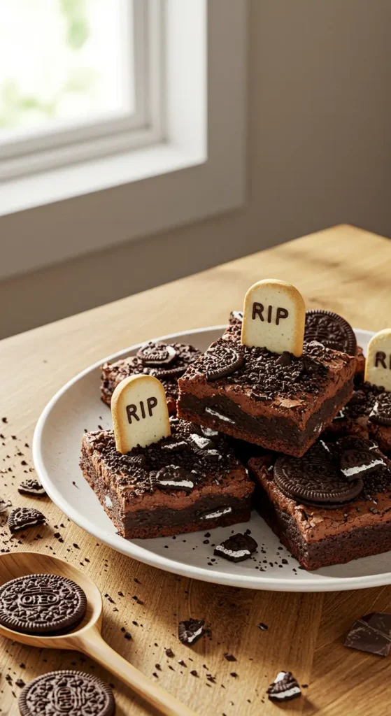 6. Graveyard Brownies