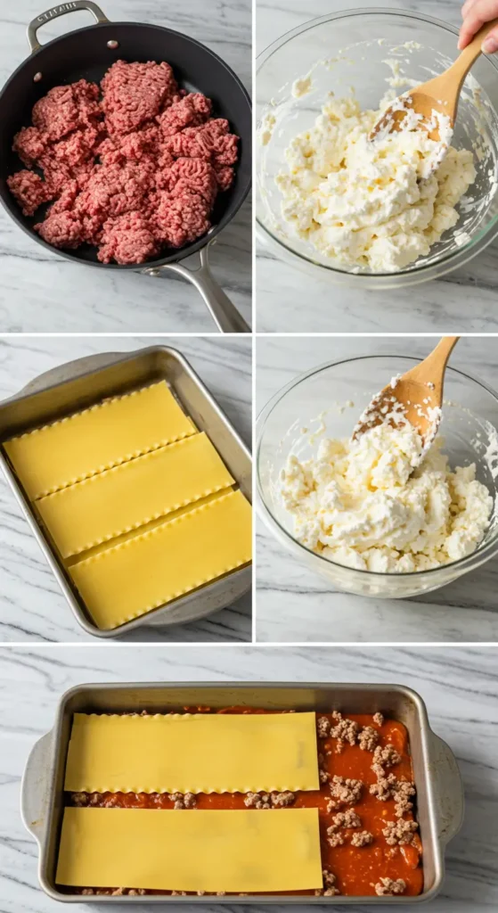 Easy Million Dollar Lasagna with Ricotta and Ground Beef