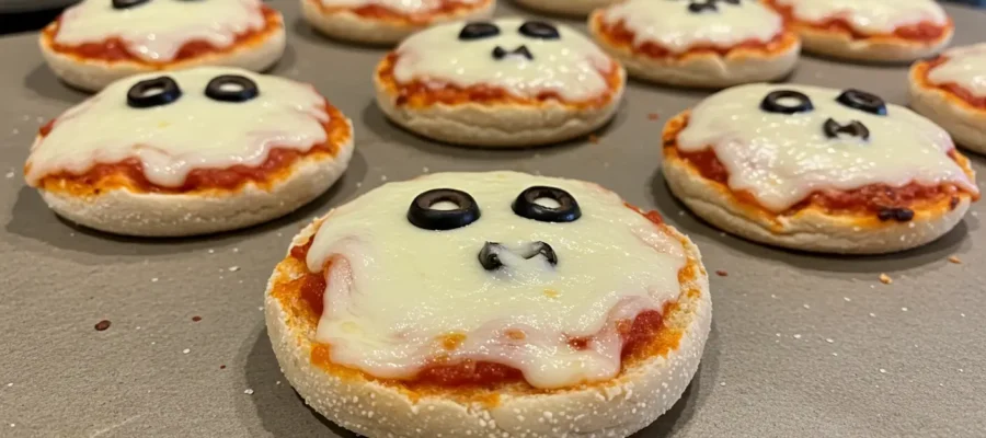Mini Ghost Pizzas: Kid-Friendly Halloween Recipe
