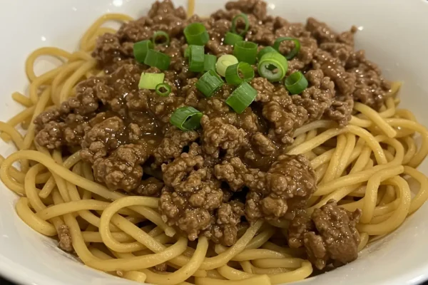 The Best Mongolian Ground Beef Noodles Recipe