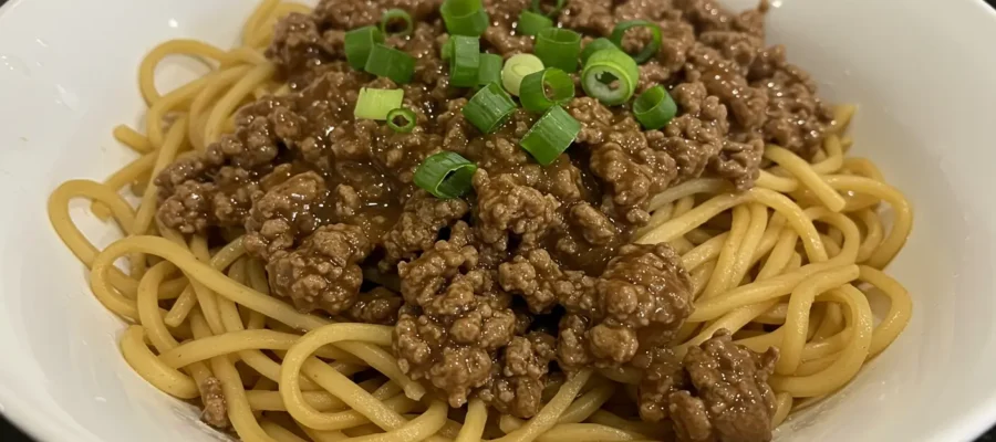 The Best Mongolian Ground Beef Noodles Recipe