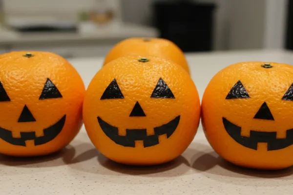 Orange You Glad It’s Halloween Oranges: Easy Spooky Snack for Kids