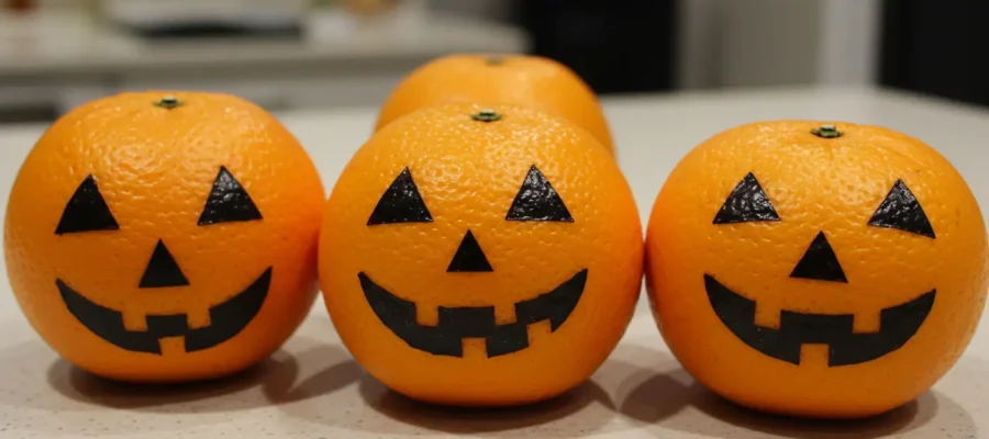 Orange You Glad It’s Halloween Oranges: Easy Spooky Snack for Kids