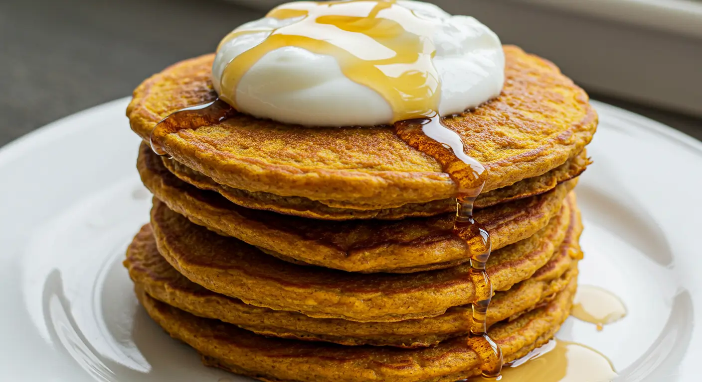 Pumpkin Protein Pancakes with Greek Yogurt – Cozy Fall Breakfast