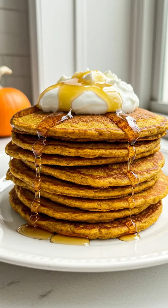 Pumpkin Protein Pancakes with Greek Yogurt – Cozy Fall Breakfast
