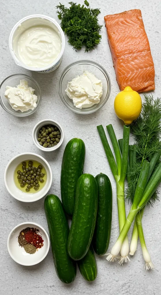 Salmon Cucumber Boats